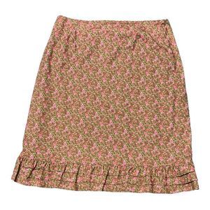 women’s BROOKS BROTHERS 346 
Liberty Fabric Floral Ruffle Hem Skirt Size 12